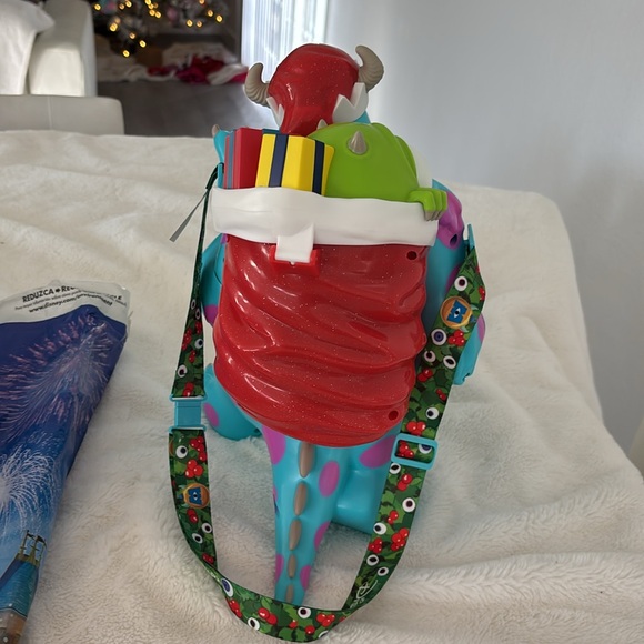 Disney Christmas Santa Sully and Mike Holliday Popcorn Bucket - Picture 4 of 7